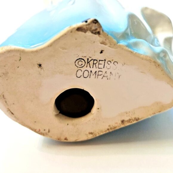 Kreiss Vintage Victorian Lady in Blue Dress Porcelain Figurine 7 3/8" Tall - Picture 5 of 7